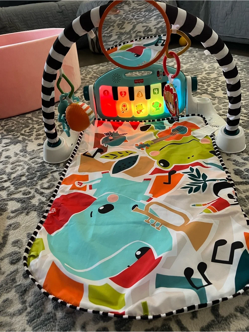 Fisher-Price Multi-Color Glow & Grow Kick & Play Piano Gym
